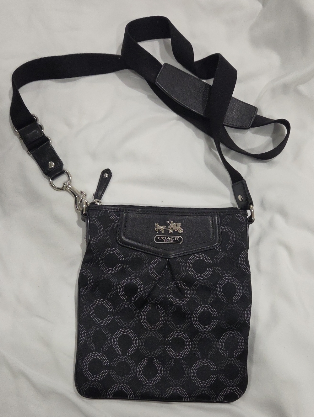 Coach Black Signature Crossbody Sling Bag